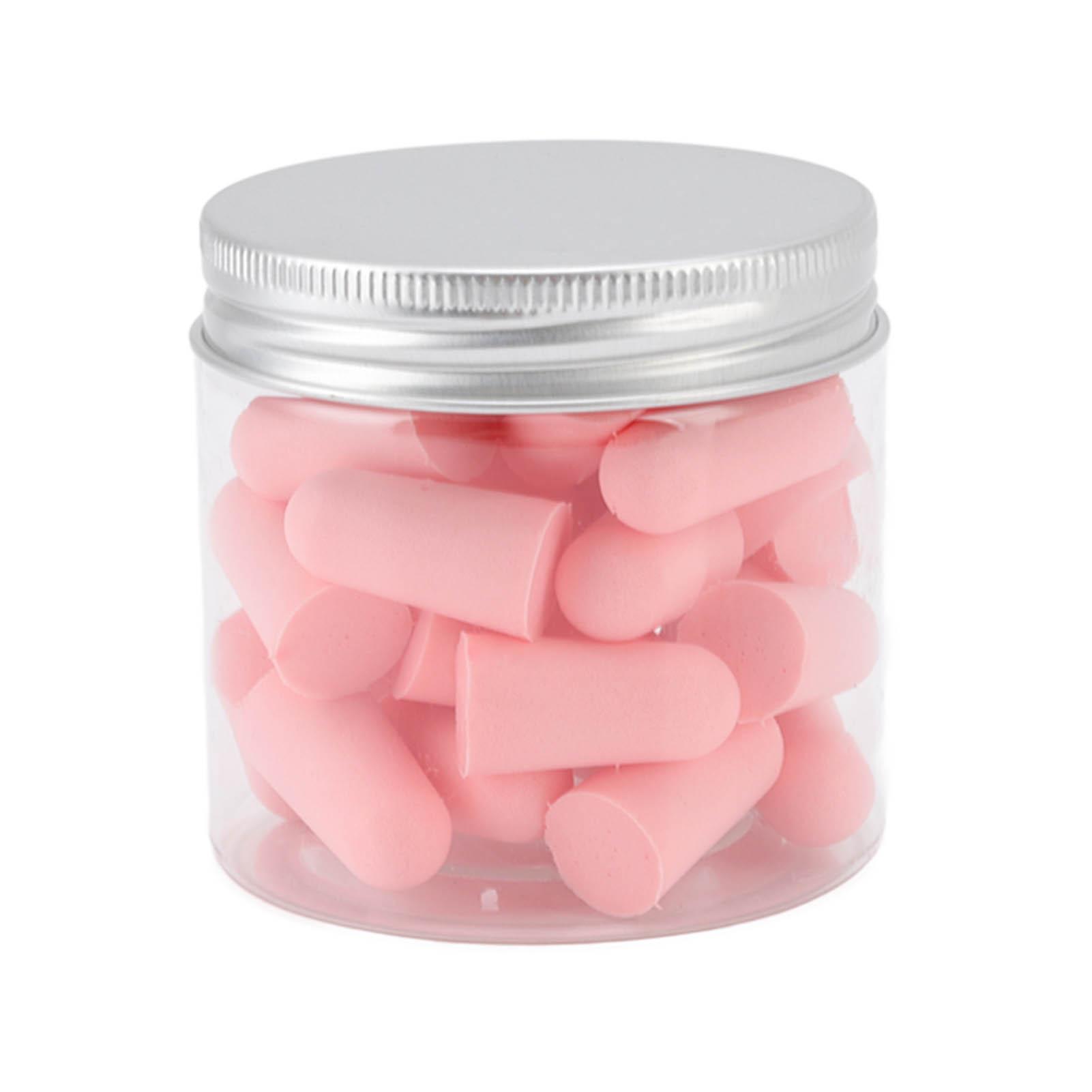 

30Pcs Sleeping Ear Plugs Noise Cancelling Super Soft Sponge Slow Rebound Noise Cancelling Ear Plugs рожевий