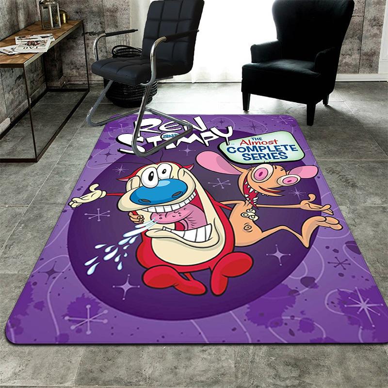 The Ren & Stimpy Show Rug Floor Mat for Living Room or Bedroom Soft and Comfortable Carpet a Gift for Birthday and Holiday.