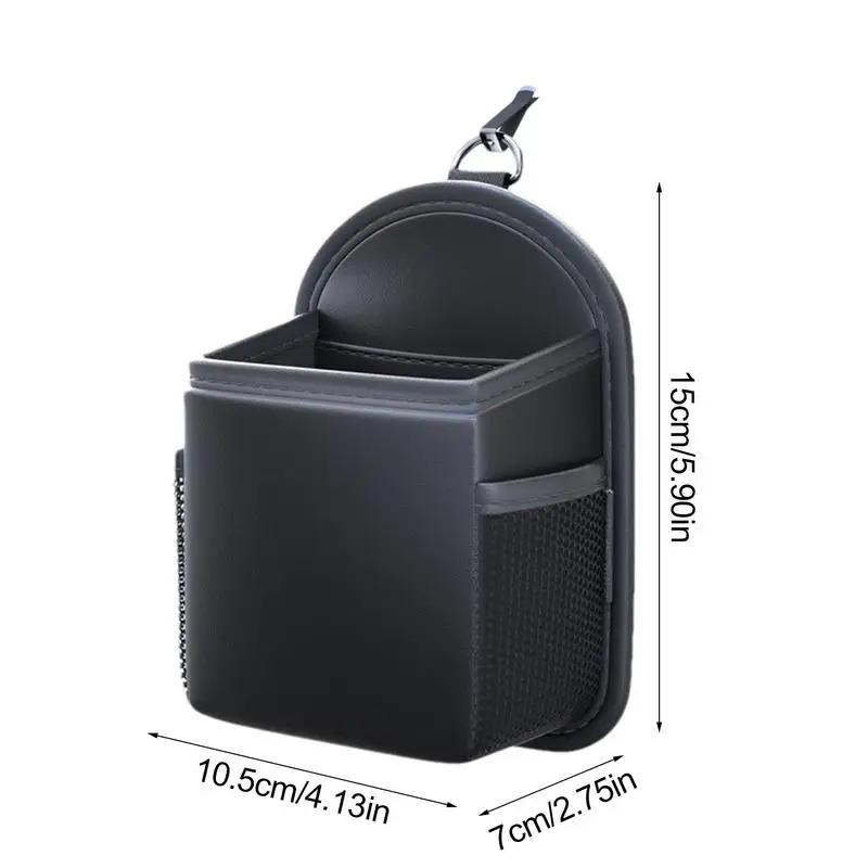 All In One Car Air Vent PU Leather Storage Bag for Essentials