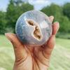 Mossa Agat Kula, Mossa Agat Boll 50mm, Druzy Agat Boll, Naturlig Druzy Geod Kula,
