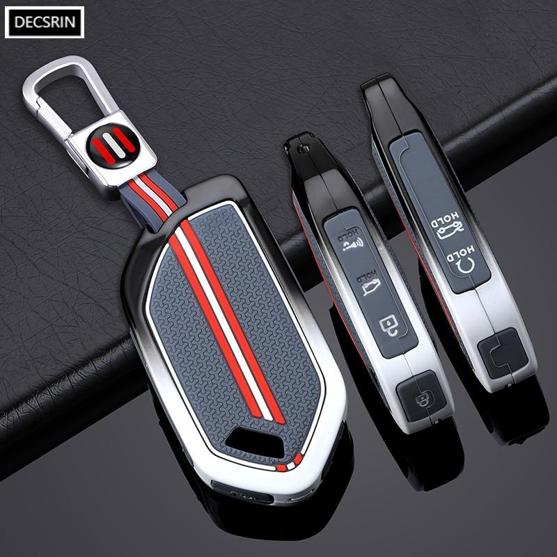 5/6/7/8/9 Buttons Zinc Alloy+Silicone Car Key Case Cover Protective Shell Fob for Kia Ka4 Car Keychain Interior Accessories