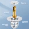 2Pcs Universal Anti Clogging Sink Drain Strainer 30-40mm Drain Hole Push-Type Washbasin Pop Up Sink Drainer Filter Hair Catcher
