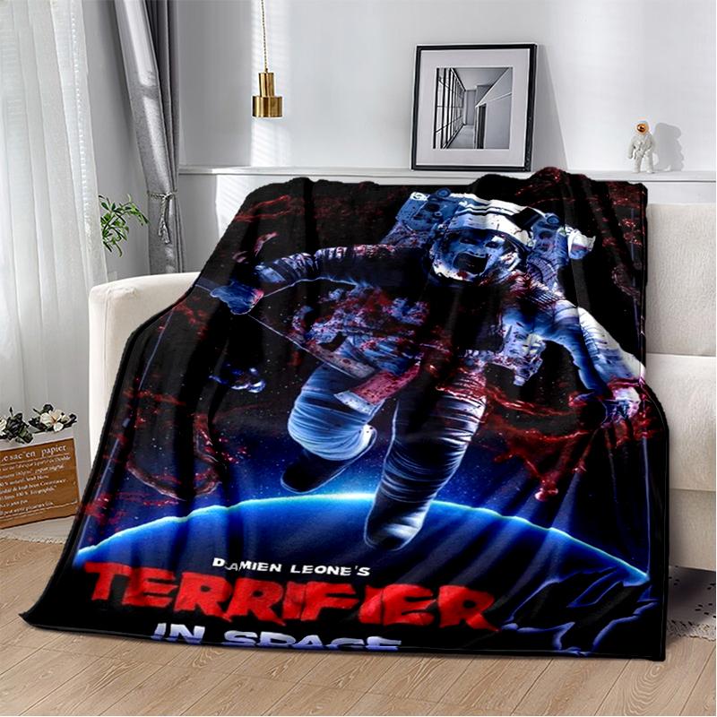 2026 New Style Terrifier 3 Horror Clown Movie Cartoon Soft Blankets,Throw Blanket Comfortable Blanket for Picnic Beds Sofa Home