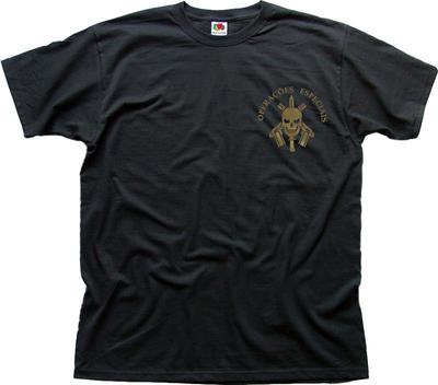 T-shirt nera in cotone BOPE Tropa De Elite Battaglione 01475