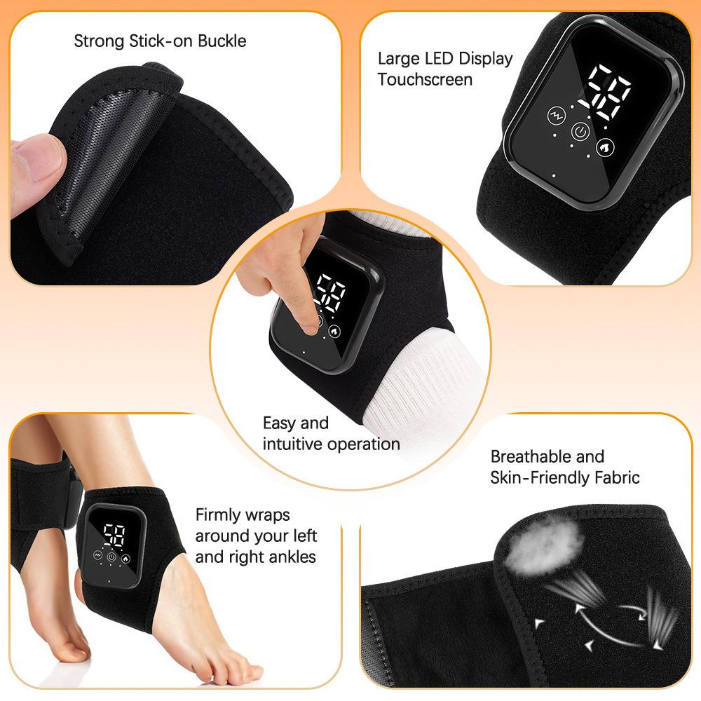 Electric Foot Ankle Massager Portable Support Ankle Brace Vibration Foot Fascia Muscle Relax Leg Feet Massage Ankle Relaxation