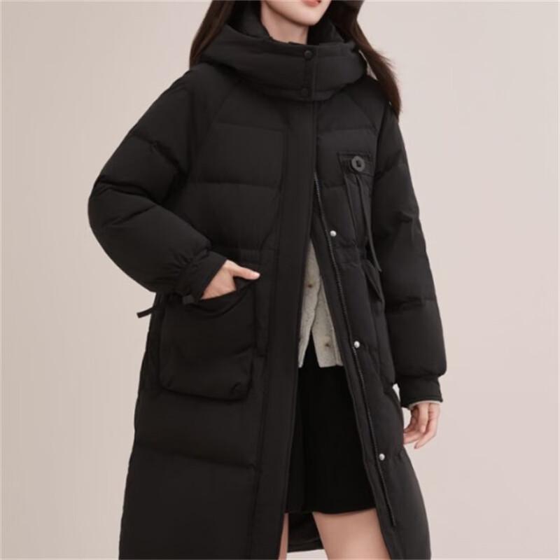 

YAYA 2024 Women s Long Hooded Down Jacket YE4B607585L S