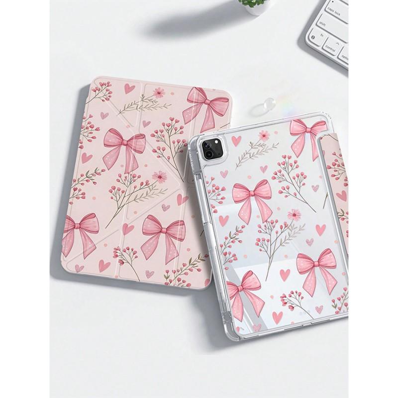 IPad Air 8 Case 10.9 Inch Acrylic Flip Cover With Pen Slot Shockproof Stand Magnetic Sleep Function Cartoon Animal Design