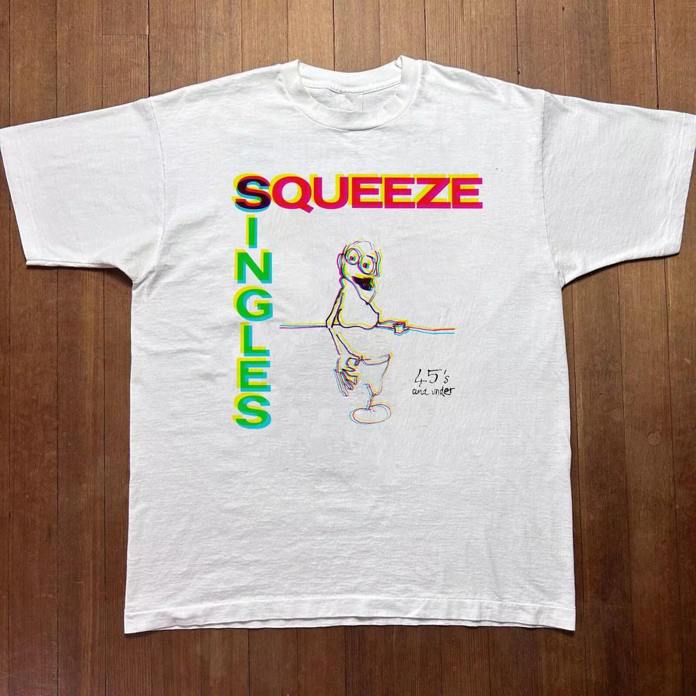 Squeeze Band White T-Shirt Cotton Unisex S-234XL Short Sleeve AM426 Unisex T-Shirt L