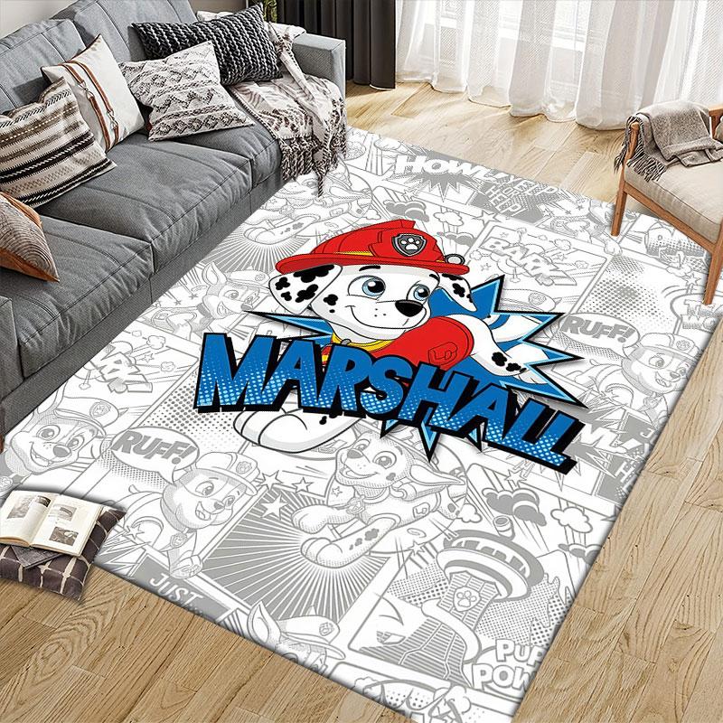 PAW Patrol Printed Carpet, Home Sofa Decoration for Living Room & Bedroom, Non‑Slip Play Flannel Floor Mat for Game Room