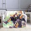 LOUSIDREAM Demon Slayer Blankets for Beds Home Travel Adult Flannel Blanket for Couch Bed Living Room Sofa Child Keep Warm