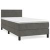 Maison Exclusive - Sommier à lattes de lit et matelas Gris foncé 80x200 cm Velours