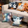 Halloween Ghost Cushion Pillowcase Printed Polyester 45X45Cm Throw Pillowcover Decorative Sofa Cushion Pillowslip Home Decor