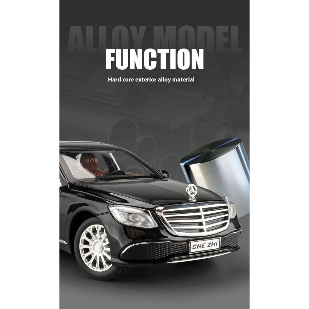 1/24 Scale BENZ E300 Alloy Car Mold Ornament Metal Die Cast Sedan Car Model Boy Gift Sound and Light Children Simulated Toy Car