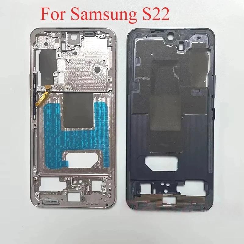 Middle Frame Bezel For Samsung Galaxy S22 Bracket Display Repair LCD Refurbish Replacement Parts