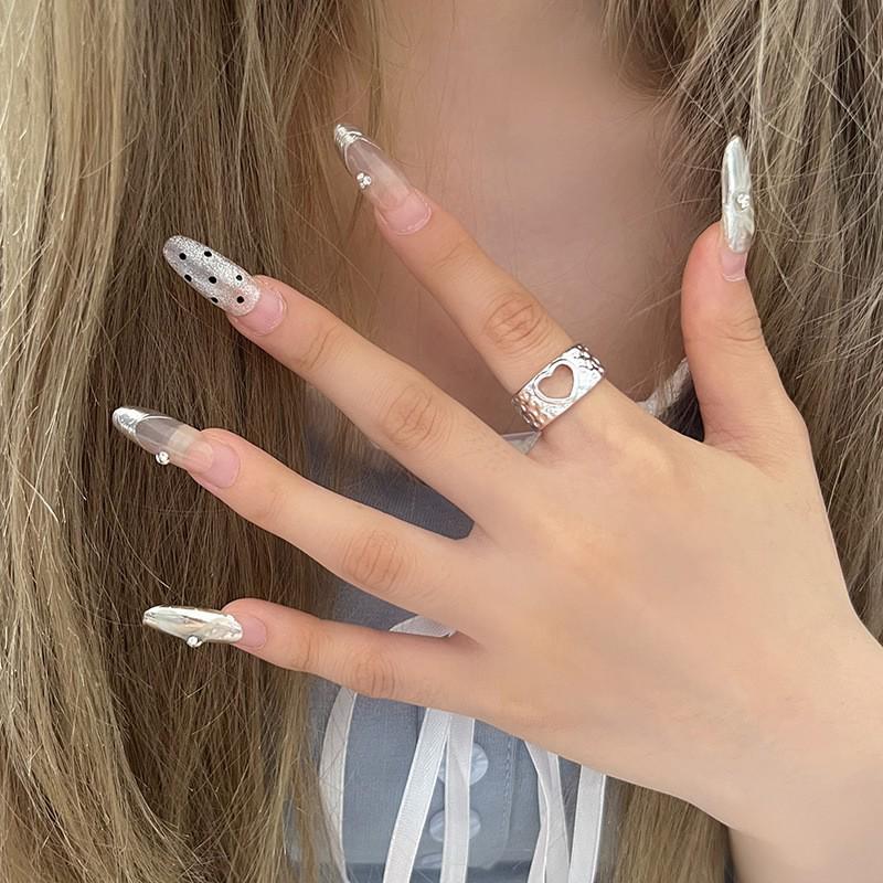 Adjustable Heart Ring: Women's 925 Sterling Silver, Retro Minimalist Style, Index Finger Fashion