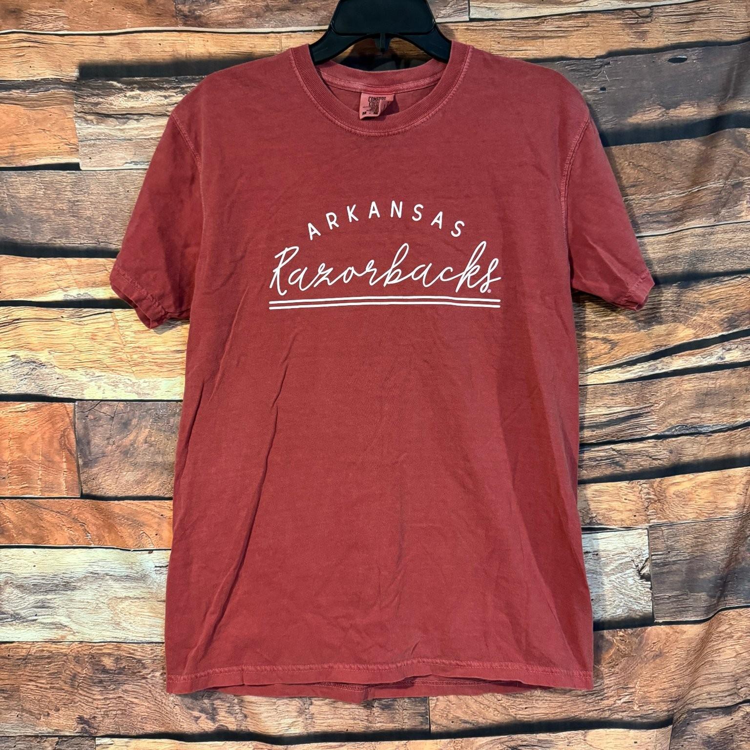 Comfort Colors Men s Rust Medium Arkansas Razorbacks 100% Cotton Tee Unisex T-Shirt M