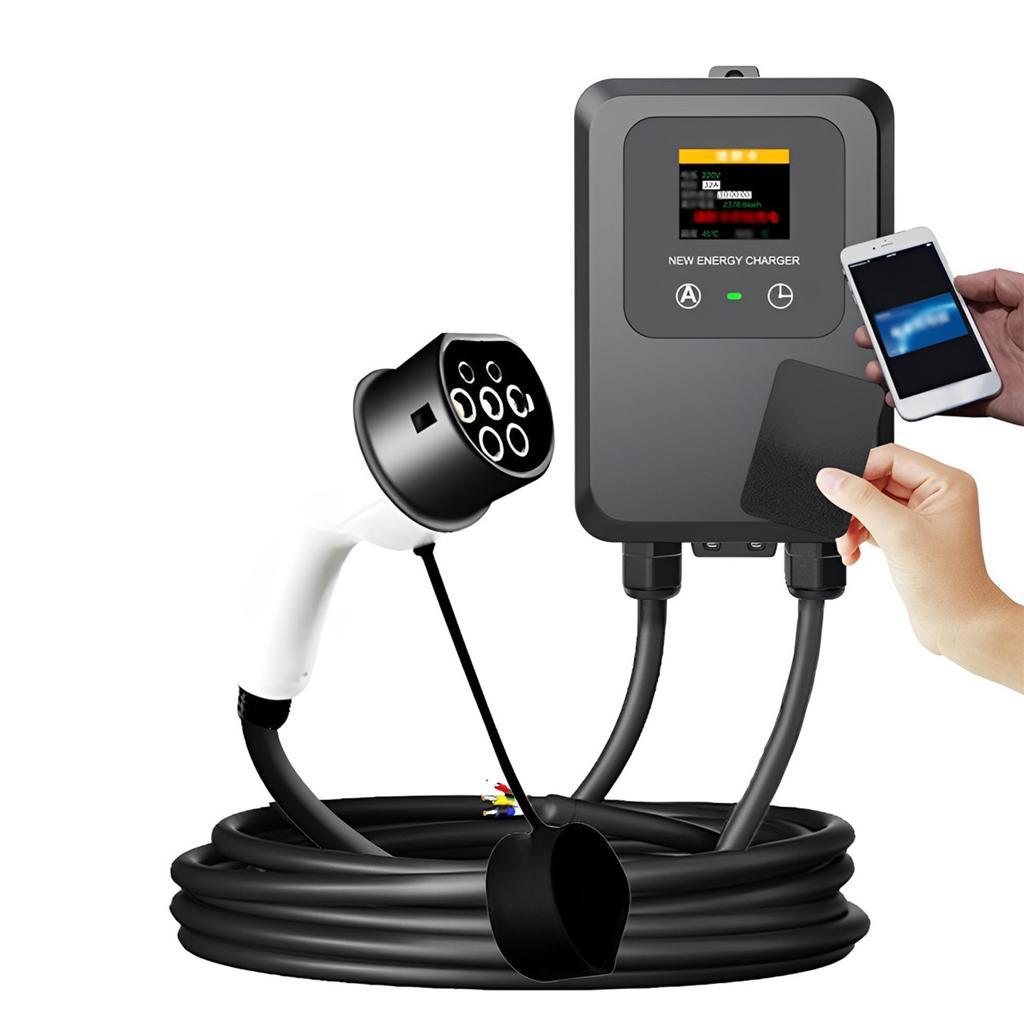 EV Wallbox 5M 7KW 32A Car Home EV Wallbox Charging Station Electric Car EV Wallbox With 5M Cable