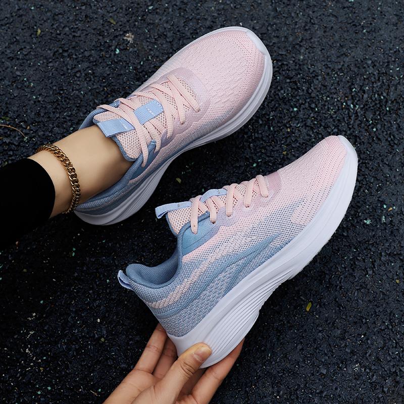 Womens Running Shoes Fashion Lightweight Women Mesh Breathable Walking Shoes Shock Sneakers
