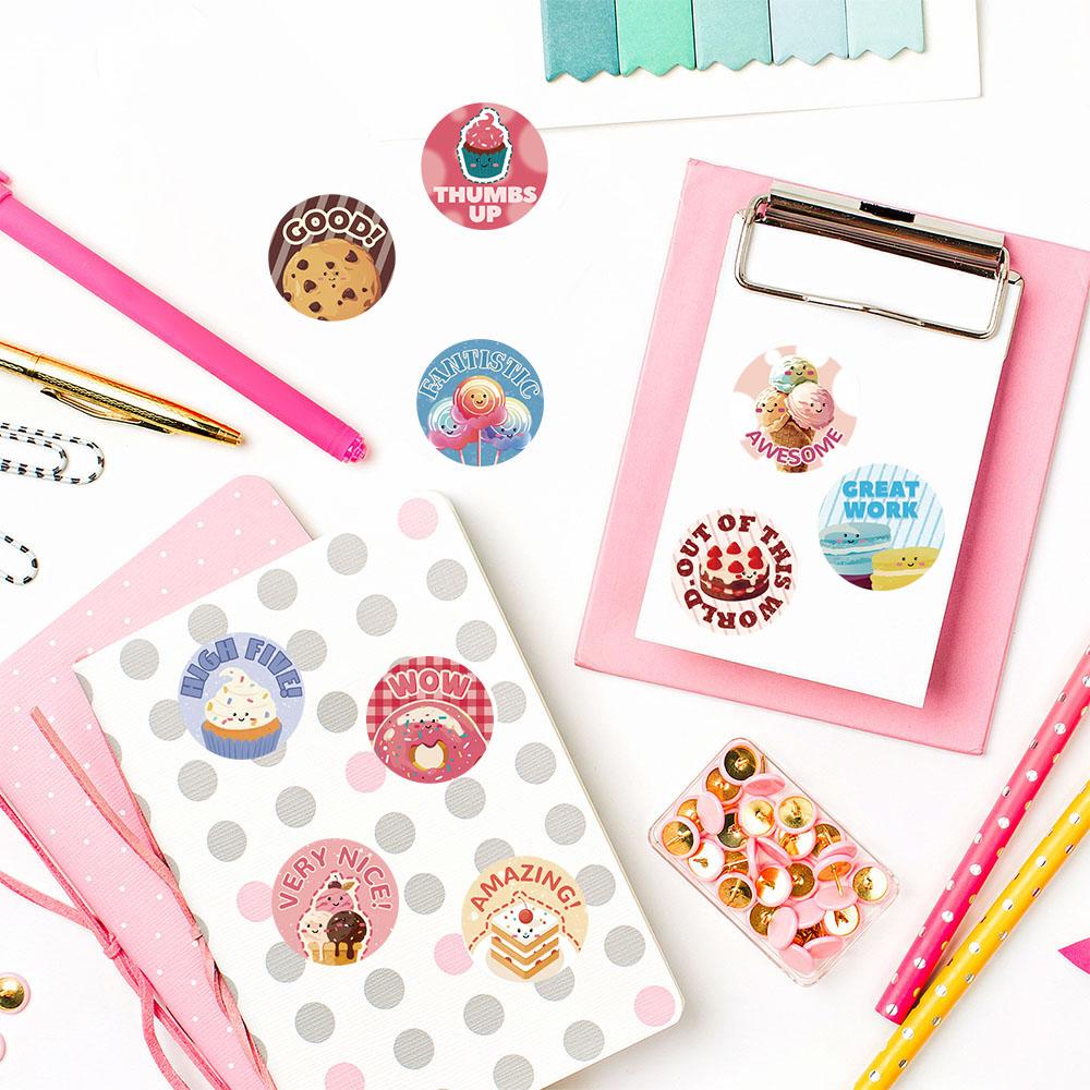 500PCS Dessert Rewards Roll Adhesive Sticker Nostalgia Skateboard Motorcycle Harajuku Personalize Laptop Luggage Phone Dormitory