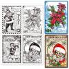 PVC Stamps for DIY Scrapbooking Photo Album Decorative Cards Making Stamp Sheets Film Frame Santa Claus 21x14.8x0.3cm