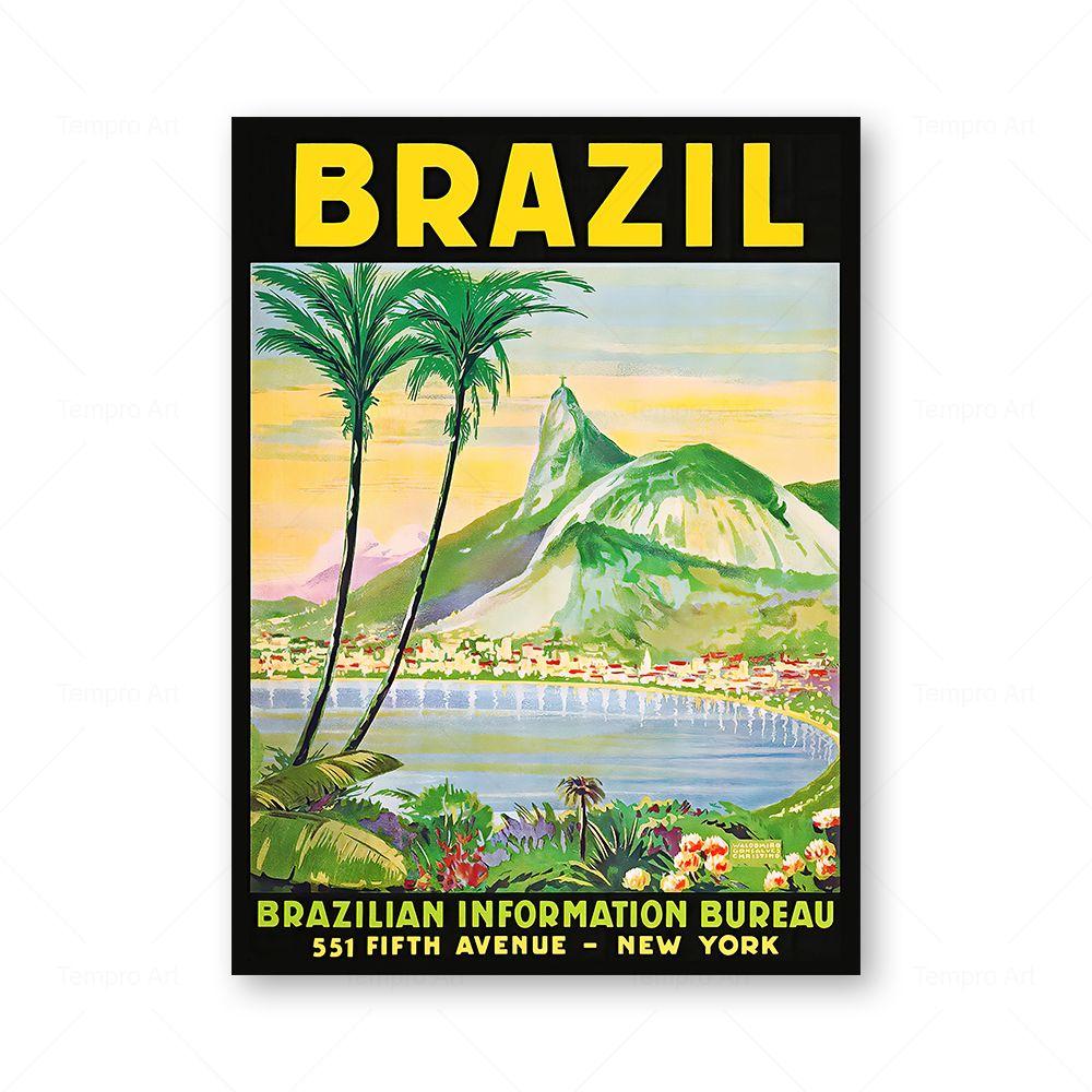 Travel City Landscape Vintage Poster Canada Spain French Italy Wall Art Canvas Painting Nordic Print Picture Living Room Decor