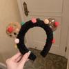 Autumn/Winter Cookie Face Washing Headband - Cute and Quirky Plush Hair Accessory for Kids