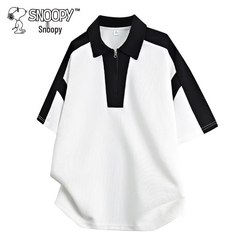 SNOOPY Men's American Retro Loose Fit Polo Shirt