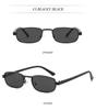 Vintage European & American Small Square Metal Sunglasses - Women's Trendy, Versatile Retro Style