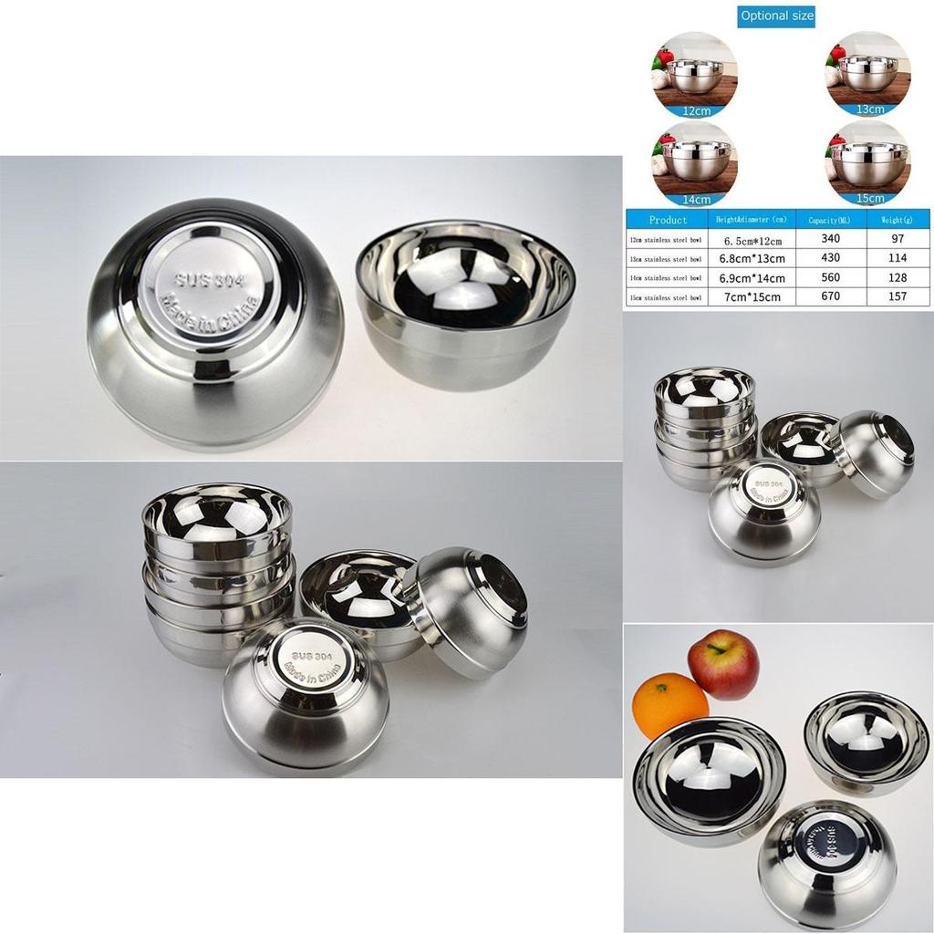 Premium 304 Stainless Steel Soup Bowl With Double Insulation For Ultimate Durability