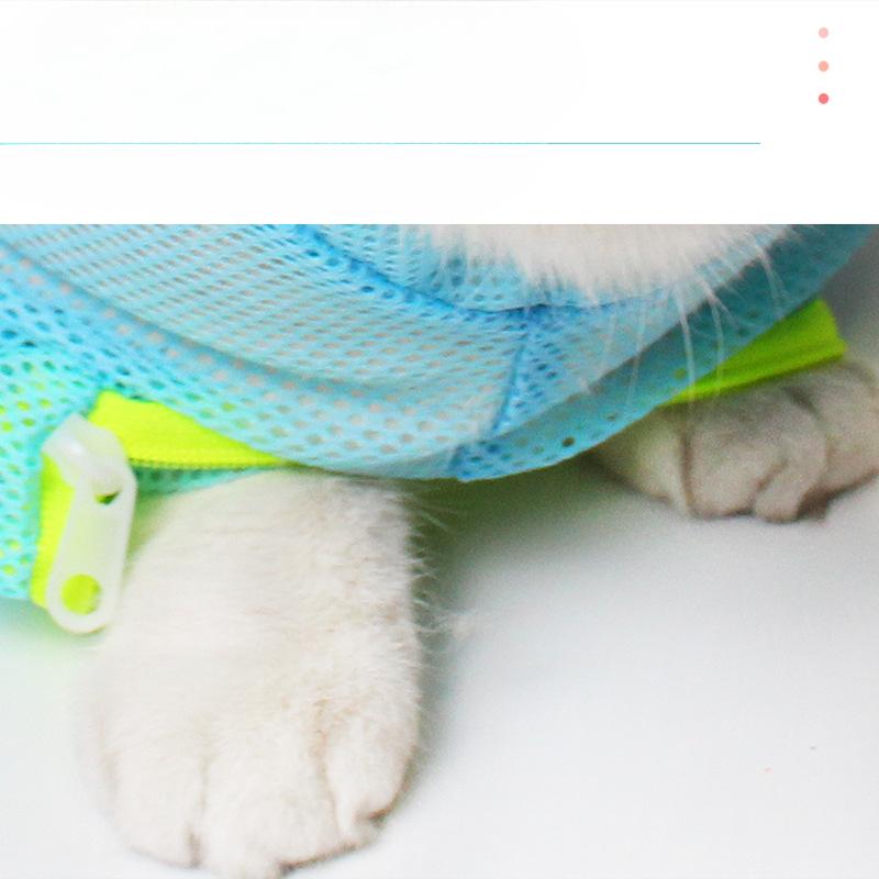 Mesh Cat Washing Bag, A Perfect Cat Bathing Tool, Fixed Bag, Anti-scratch and Anti-bite, Nail Trimming, Medicine Feeding, Injection, Ear Cleaning