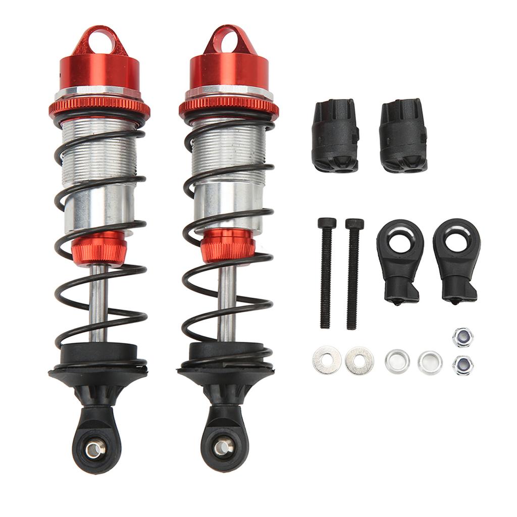 2Pcs RC Car Shock Absorber Aluminum Alloy Balancing Drive High Elasticity RC Front Shock Damper for ARRMA 1 7 1 8 Red