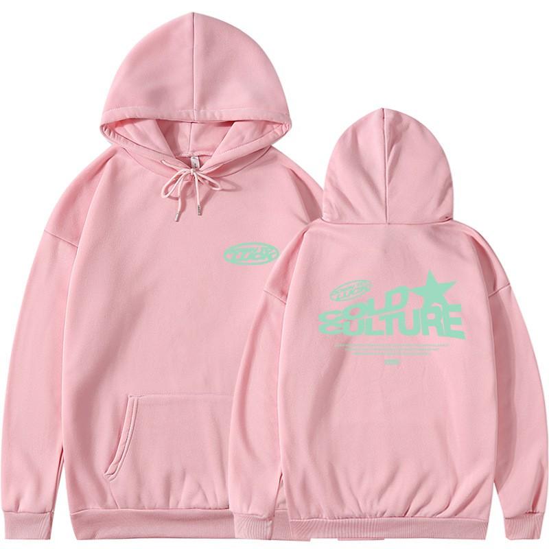 Girls Winter Hoodie Fleece Lined Loose Fit Printed Sweatshirt Streetwear