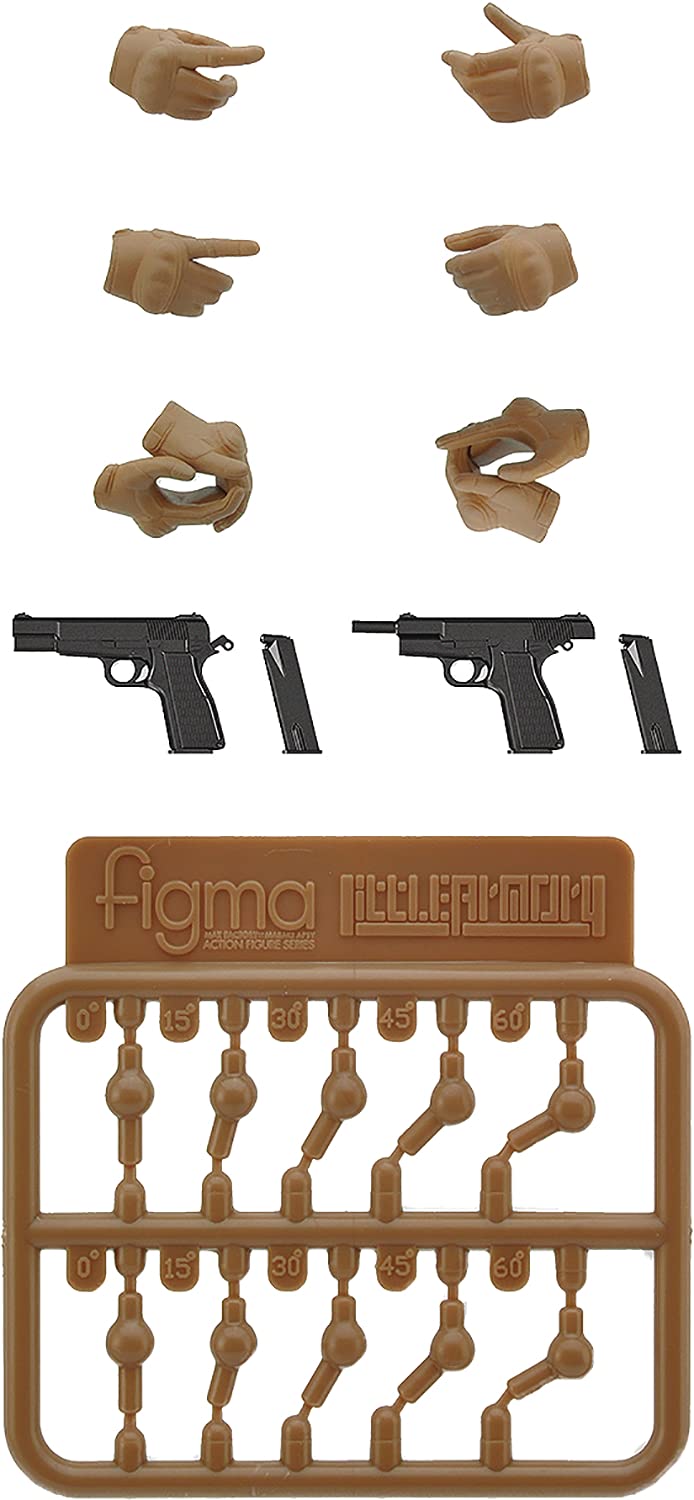 

Little Armory figma Tactical Gloves 2 Handgun Set PVC Hand Parts for Movable Figures [LAOP06] Tan Non-scale