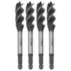 4Pcs Woodworking Drill Bit Metal Hole Saw Auger Bit 4‑Fulte 4‑Slot Hex Shank Cutter Tool 15mm
