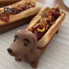 Dackel-Tablett, niedlicher Welpe in Form eines Hotdogs, Sushi-Servierplatte, Snack-Servierplatte, Platte für gekochte Speisen, Geschenke für Dackel-Liebhaber