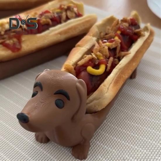 Bandeja para Dachshund em forma de cachorrinho fofo Cachorro-quente Sushi Prato de servir Lanche Prato de servir Comida cozida Prato Presentes para amantes de Dachshund