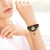 Antique Wristwatch Women Leather Strap Bracelet Watch Braided Leaf Roman Analog Casual Women Accessory Birthday Christmas Valentine's Day Girlfriend