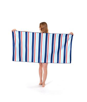 Serviette de plage en velours double face en microfibre, à séchage rapide, anti-sable, pour la piscine et la plage