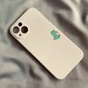 Süßes Cartoon-Dinosaurier-Paar Handyhülle für iPhone 16 15 14 11 12 13 Pro Max Mini 16E 17 Pro Minimalistische Silikonhülle für Liebende