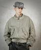 Rockpsycho Not Normal Crop Bomber Jacket Olive Green