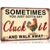 Vintage Chicken Coop Metal Sign Funny Chicken Wall Art for Farmhouse Kitchen Decor