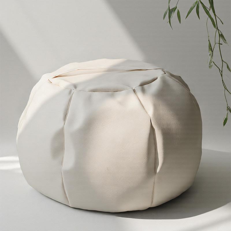 

( No Fillings) Moroccan Artificial PU Leather Pouf Cover Unstuffed Meditation Tatami Ottoman Footstool Living Room Cushion Cover
