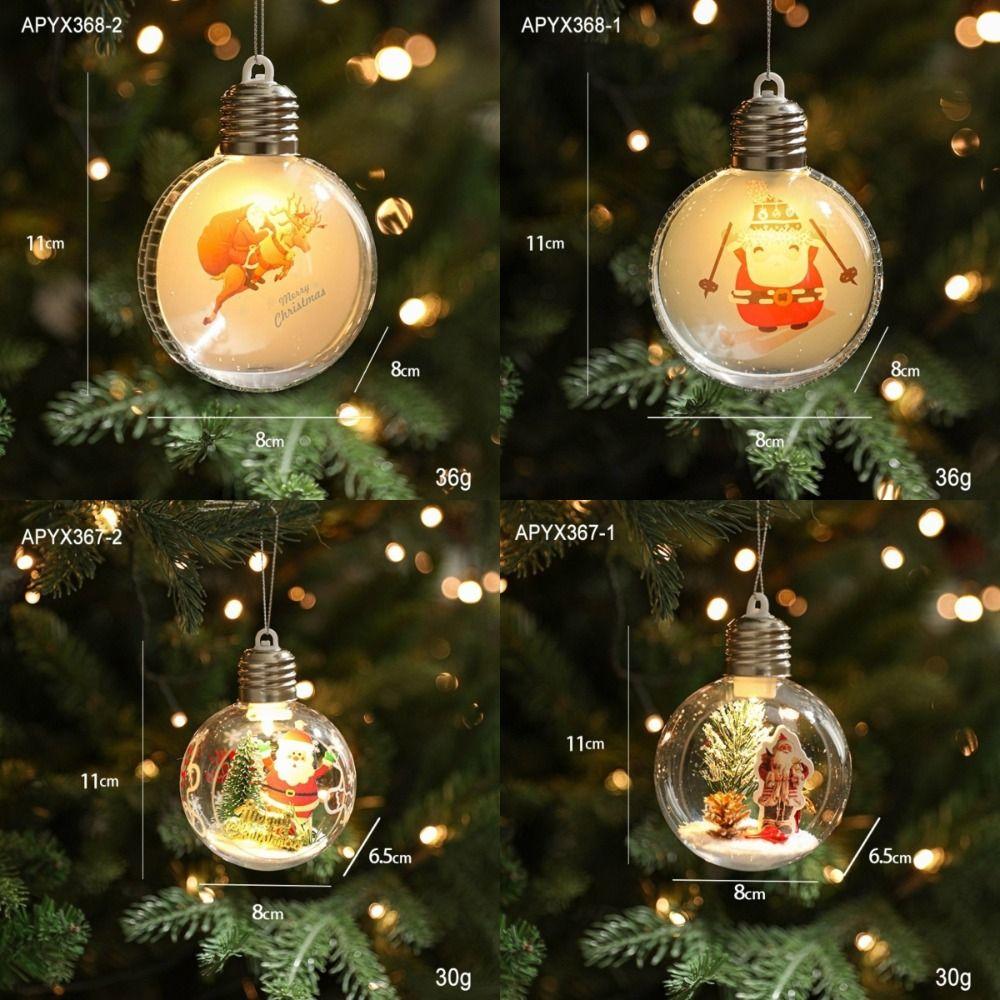 Plastic Material Christmas Ball Light Feature Christmas Tree Pendant  Christmas Decoration