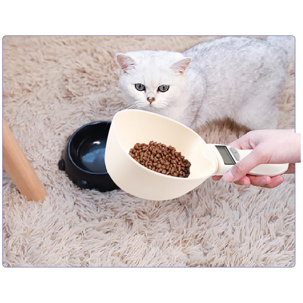 Measuring Spoon for Pets Precise Dog Food Measuring Cup Detachable Cat Food Scooper Digital Scale Spoon with LCD