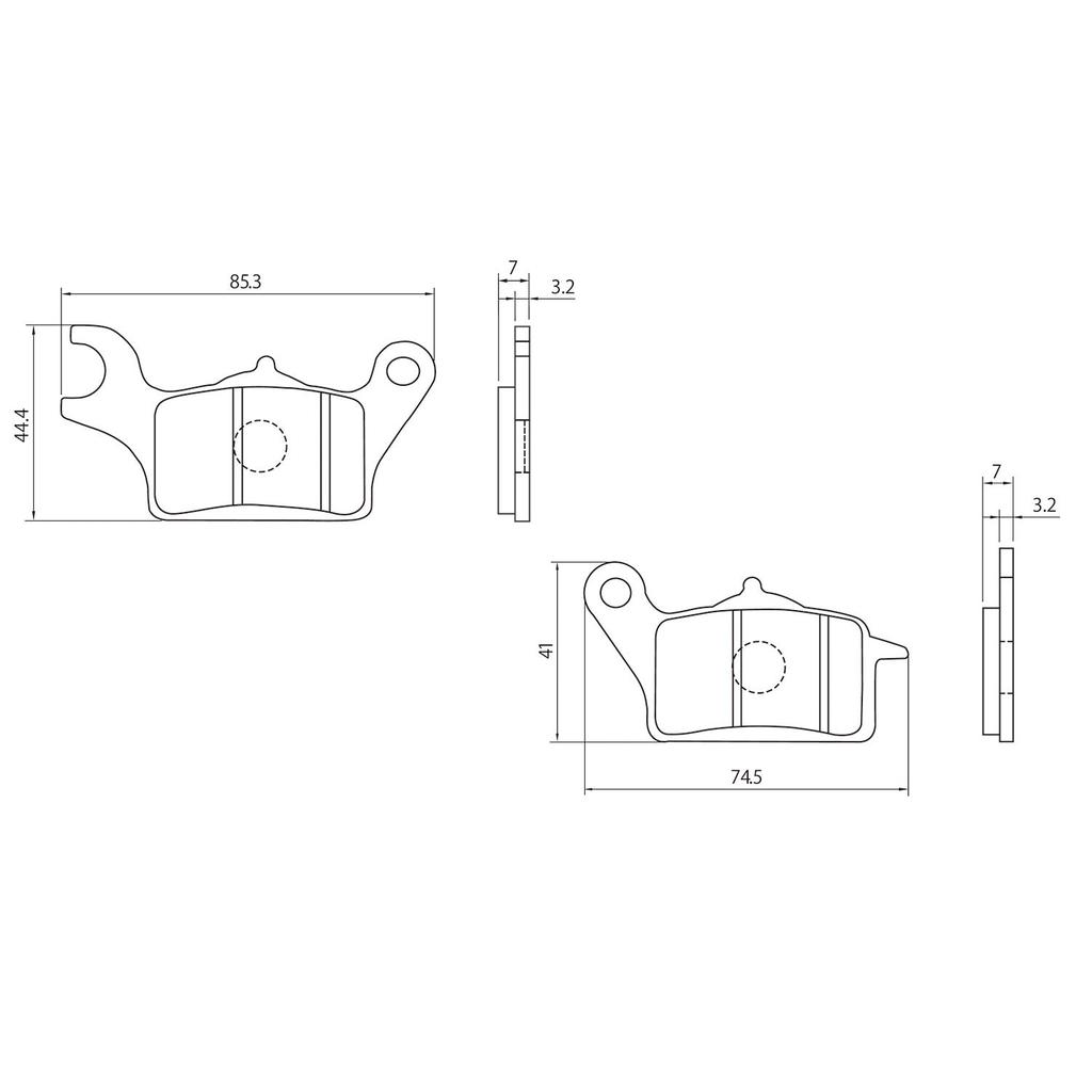 Daytona Motorcycle Brake Pads, Golden Pad X (Sintered Metal Pad), Lead 125 (17-20), DIO110