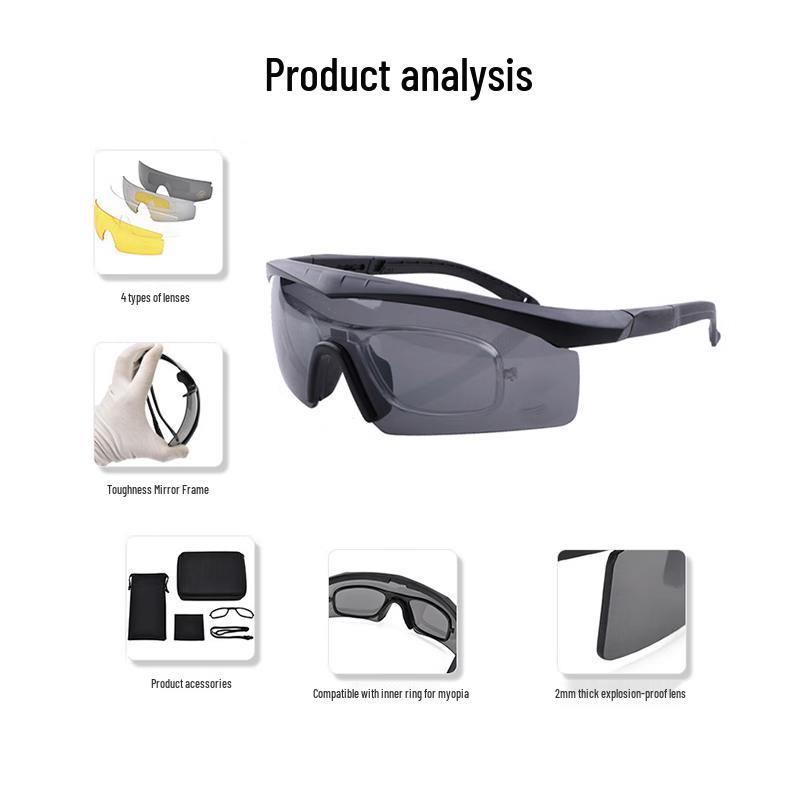 Jiyinghu Tactische Schiet- en Fietsbrillen