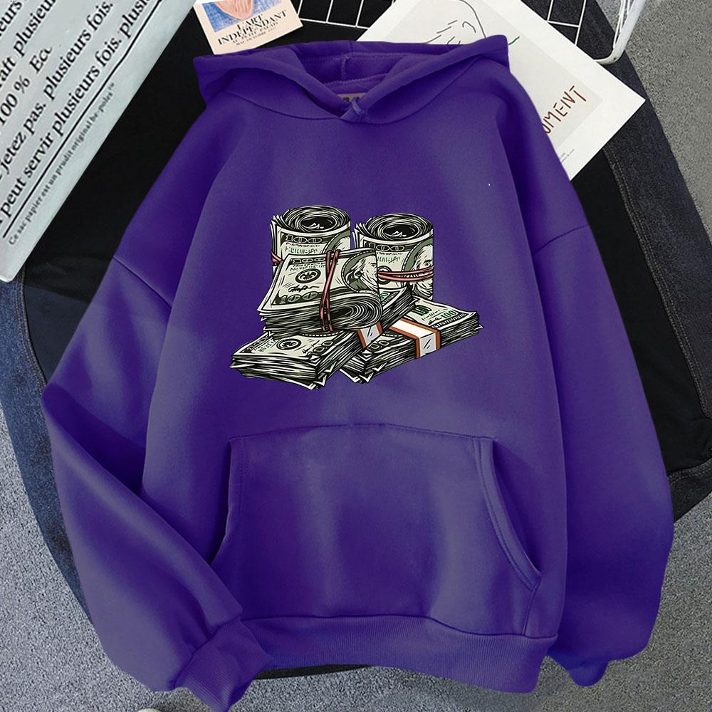 

Толстовки с принтом рулона денег 100 стодолларовых купюр для мужчин/женщин, худи, пуловер с длинным рукавом и круглым вырезом, уличная одежда, женская одежда K-pop 3XL
