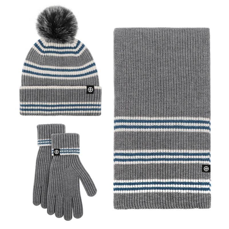 AQ Jacquard Scarf, Hat & Gloves Set