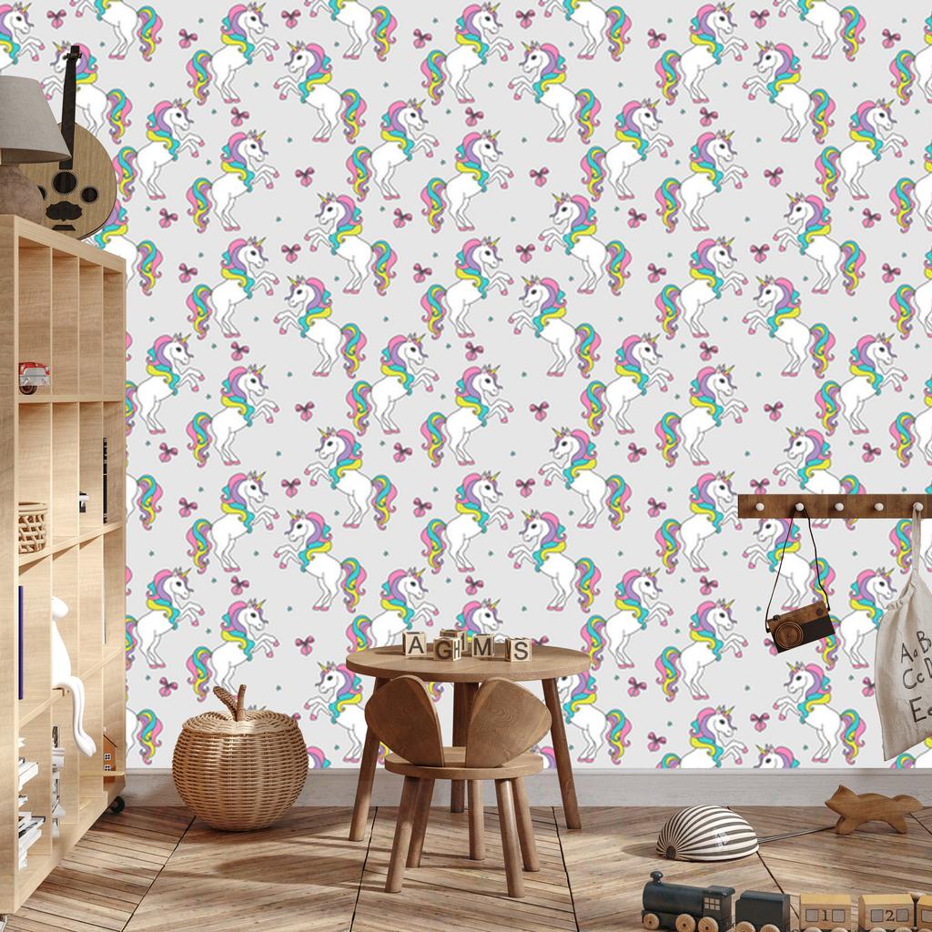 Rainbow Unicorns Wallpaper for Living Room and Bedroom 50x1000