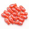 10 Pieces Artistic Double Sided Ceramic Fish Beads Crafting Supplies Spacers For Homemade Jewelry Phone Chains